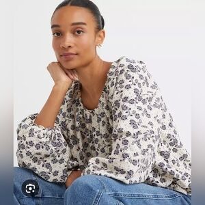 LOFT Floral Blouse - Size L - New With Tags